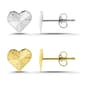 Designs by FMC Two-Tone  2pr. Etched Heart Stud Earrings - image 2