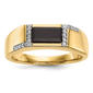 Mens Gentlemens Classics(tm) 14kt. Gold Onyx & 1/10ct. Diamond Ring - image 1