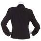 Juniors Leighton Bi Stretch One Button Fitted Blazer - Black - image 2
