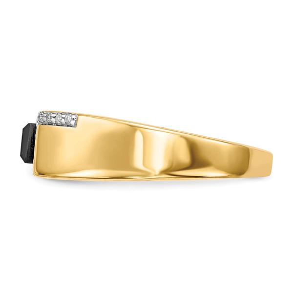 Mens Gentlemen’s Classics™ 14kt. Gold Onyx & 1/10ct. Diamond Ring