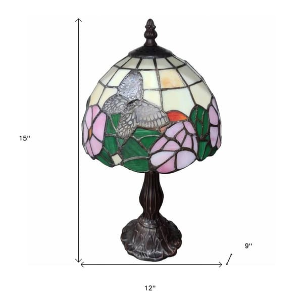 HomeRoots 15in. Butterfly Candlestick Table Lamp