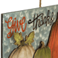 Northlight 16.5in. "Give Thanks" Fall Harvest Pumpkin Wall Sign - image 4