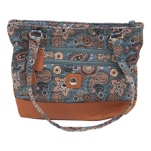 Stone Mountain Donna Quilted Tote - Grey/Tan/Multi - image 