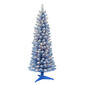 Puleo International 4.5ft. Pre-Lit Blue Pencil Christmas Tree - image 1
