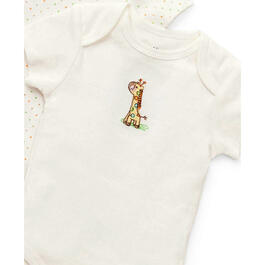 Baby Boy &#40;NB-9M&#41; Little Me 3pk. Giraffe Short Sleeve Bodysuits