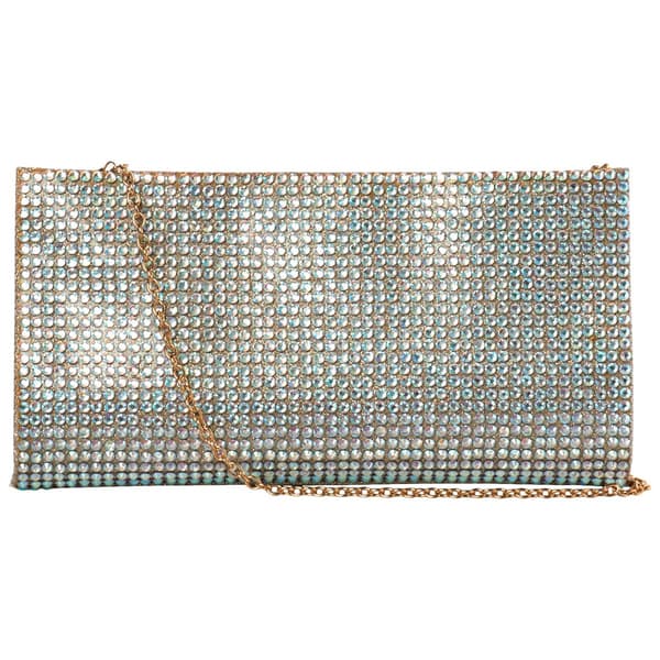 Jessica McClintock Elaina Satiny Clutch With Chain - image 