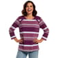 Plus Size Hasting & Smith 3/4 Sleeve Stripe Button Detail Tee - image 1