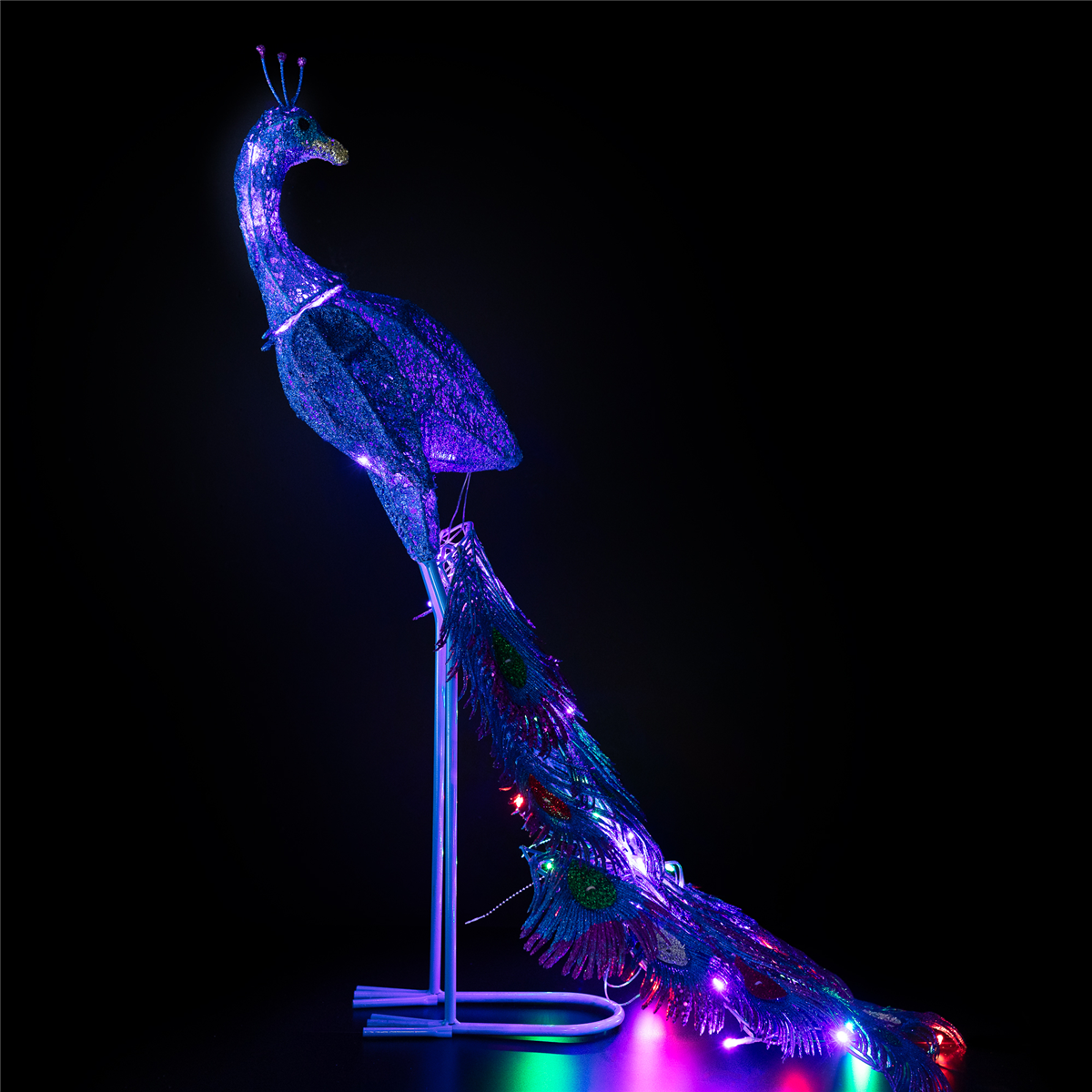 Northlight LED Lighted Glittered Peacock Christmas Yard Decor