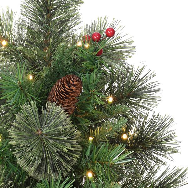 Puleo International 2ft. Red Base Artificial Christmas Tree