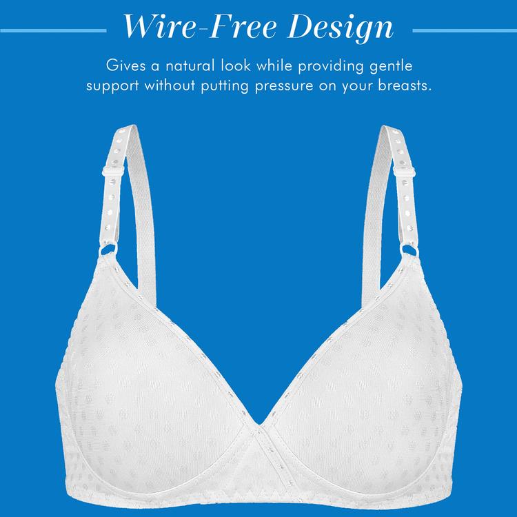 Womens Bestform Patterned Wire-Free Cotton Bra 5006238