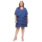 Plus Size SLNY Short Sleeve Tier Jacket Dress - image 1