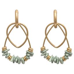 Ashley Cooper(tm) Double Teardrop Hoop Drop Bed Earrings