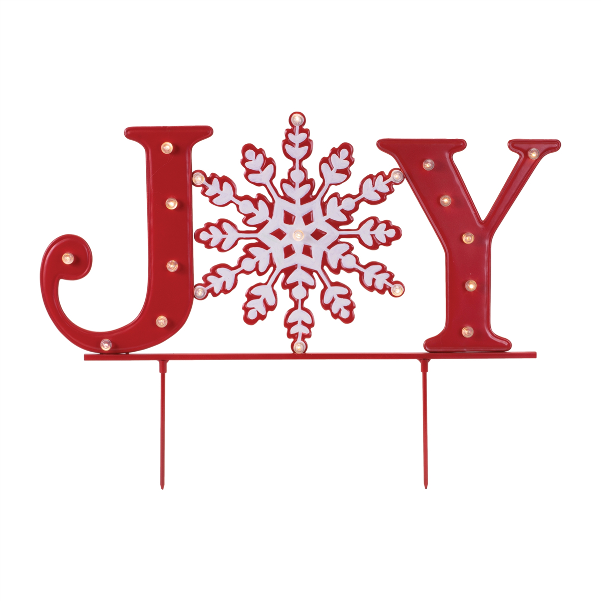 Melrose LED JOY Snowflake Planter Stake