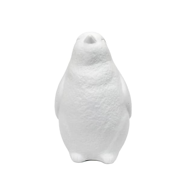 Simple Designs Porcelain Arctic Penguin Shaped Table Lamp