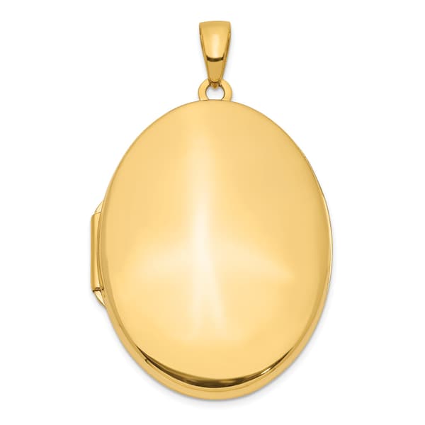 Gold Classics&#40;tm&#41; 14kt. Gold 34mm Oval Locket Pendant - image 