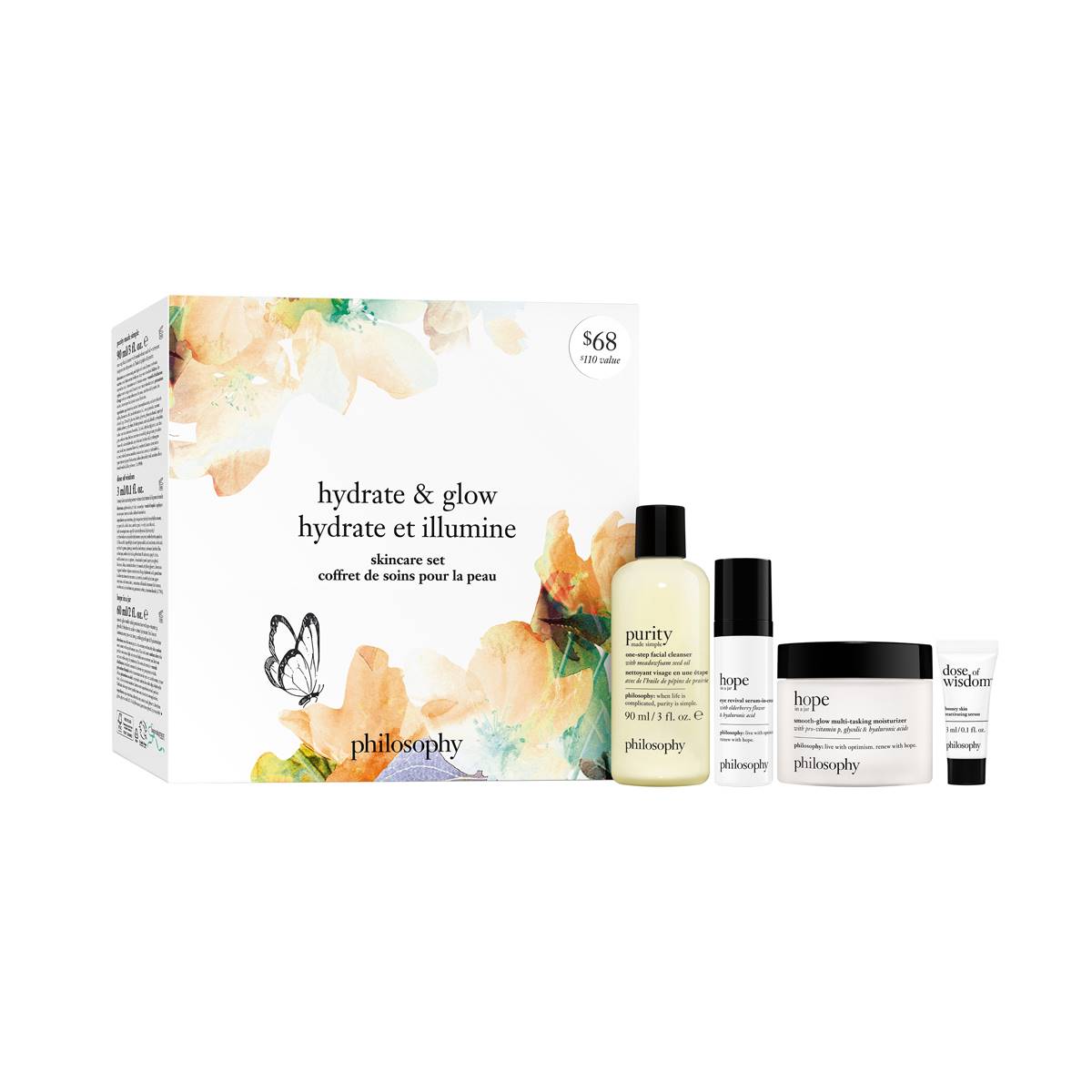 Open Video Modal for Philosophy Hydrate &amp; Glow Skincare 4pc. Gift Set