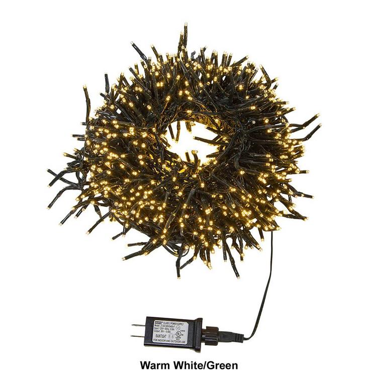 Kurt S. Adler 480-Light 16ft. Connectable LED Cluster Garland