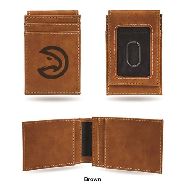 Mens NBA Atlanta Hawks Faux Leather Front Pocket Wallet