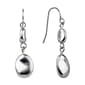 Bella Uno Silver-Tone Double Oval Fishhook Drop Earrings - image 1