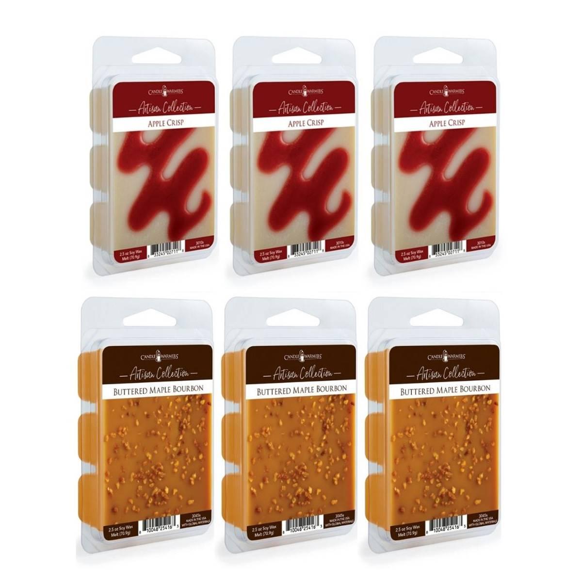Candle Warmers Apple Crisp & Buttered Maple Bourbon Wax...