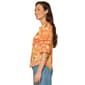 Womens Democracy Elbow Blouson Sleeve Floral Blouse - image 3