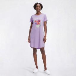 Womens Jaclyn Short Sleeve Fueled By Coffee Nightshirt