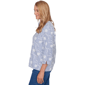 Petite Alfred Dunner Classics 3/4 Sleeve Pinstripe Blouse - image 4