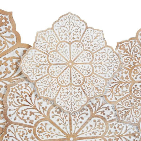 9th & Pike® Brown Wood Farmhouse Floral Wall Decor