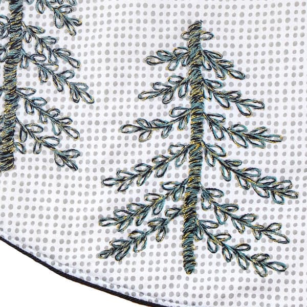 National Tree 52in. Tree Skirt w/ Tree Embroidery