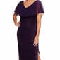 Womens Connected Apparel Chiffon Overlay Eyelash Evening Gown - image 6
