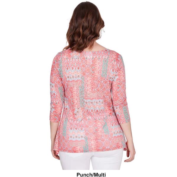 Womens Ruby Rd. Must Haves III Geometric Burnout Top