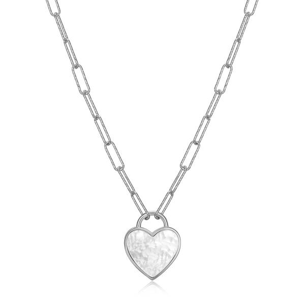 Forever Facets Sterling Silver Mother of Peal Necklace - image 