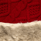 Northlight 48in. Cable Knit Christmas Tree Skirt w/ Faux Fur Trim - image 6