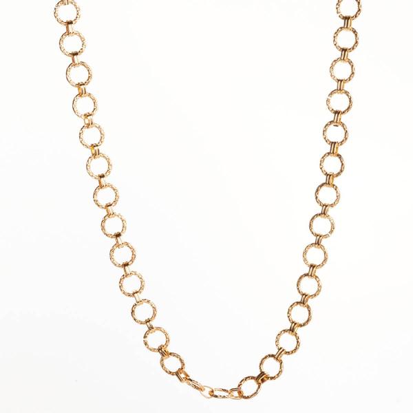 Design Collection Gold-Tone Circle Chain Necklace - image 