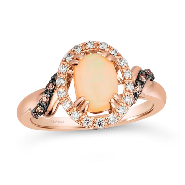 Le Vian&#40;R&#41; Rose Gold Opal & Diamond Ring - image 