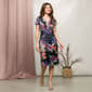 Womens 24/7Comfort Apparel Black Paisley Faux Wrap Dress - image 4