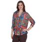 Petite Ruby Rd. Romance On The Ranch Pleated Floral Blouse - image 3