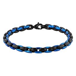 Mens Gentlemen's Classics™ Blue & Black Link Bracelet