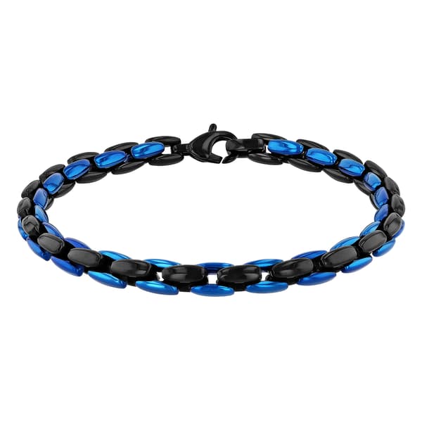Mens Gentlemen's Classics™ Blue & Black Link Bracelet