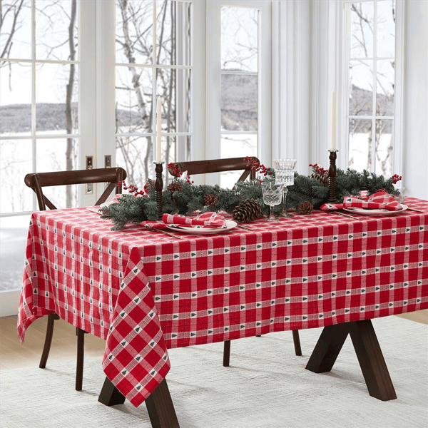 Threadmade Sherwood Tree Dobby Cotton Tablecloth