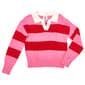 Girls (7-16) Jolie & Joy Long Sleeve Collared Stripe Sweater - image 1
