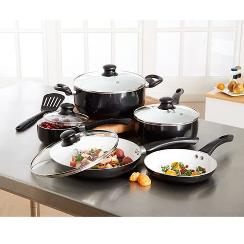 Healthy Living 10pc. Non-Stick Ceramic Cookware Set - image 