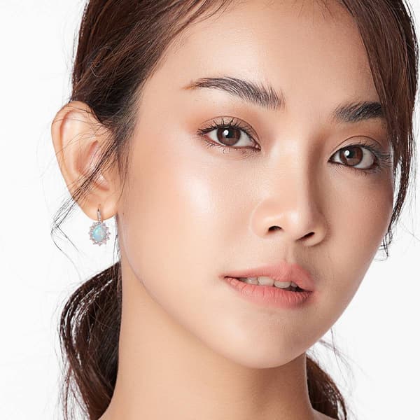 Sophia B Rose Gold Plated Ethiopian Opal Drop Earrings