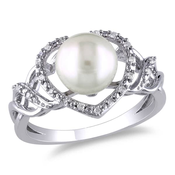 Gemstone Classics(tm) 1/10ct. Freshwater Cultured Pearl Ring - image 