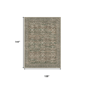 HomeRoots Ivory & Green Floral Medallion Distressed Area Rug - image 2