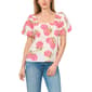 Womens Cece Short Sleeve Square Neck Hydrangea Print Blouse - image 1