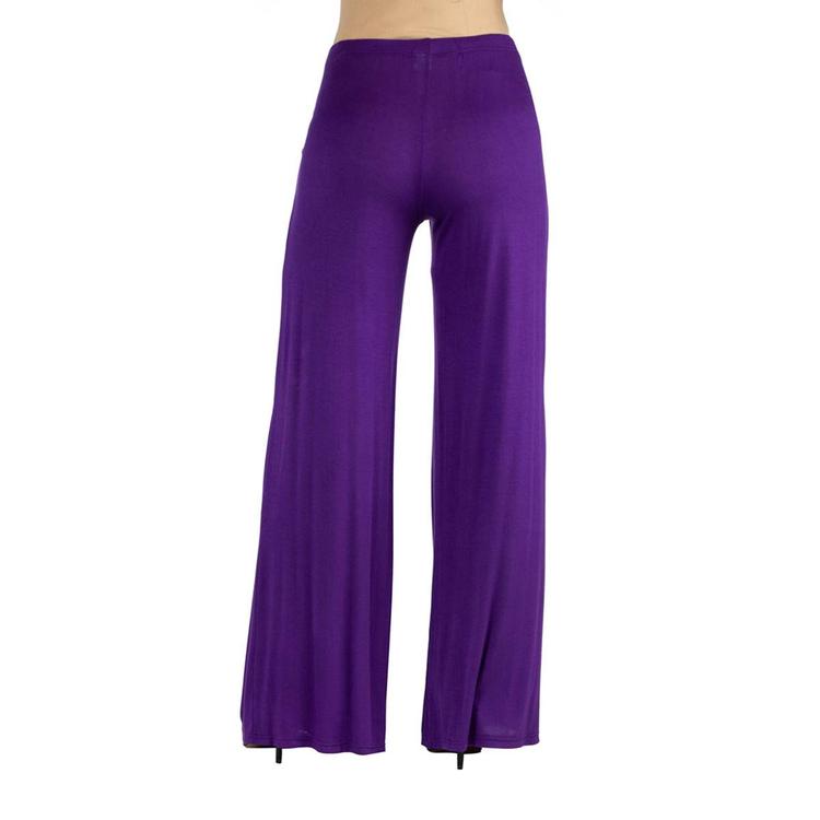 Plus Size 24/7 Comfort Apparel Palazzo Maternity Pants