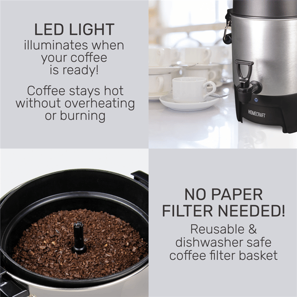 Homecraft Aluminum 45-Cup Coffee Urn