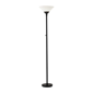 HomeRoots 73in. Black & White Torchiere Floor Lamp - image 1