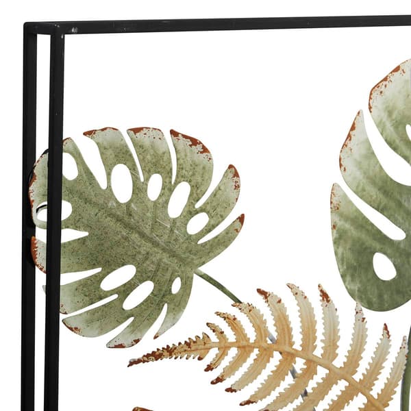 9th & Pike&#174; Green and Yellow Leaves Metal Wall D&#233;cor